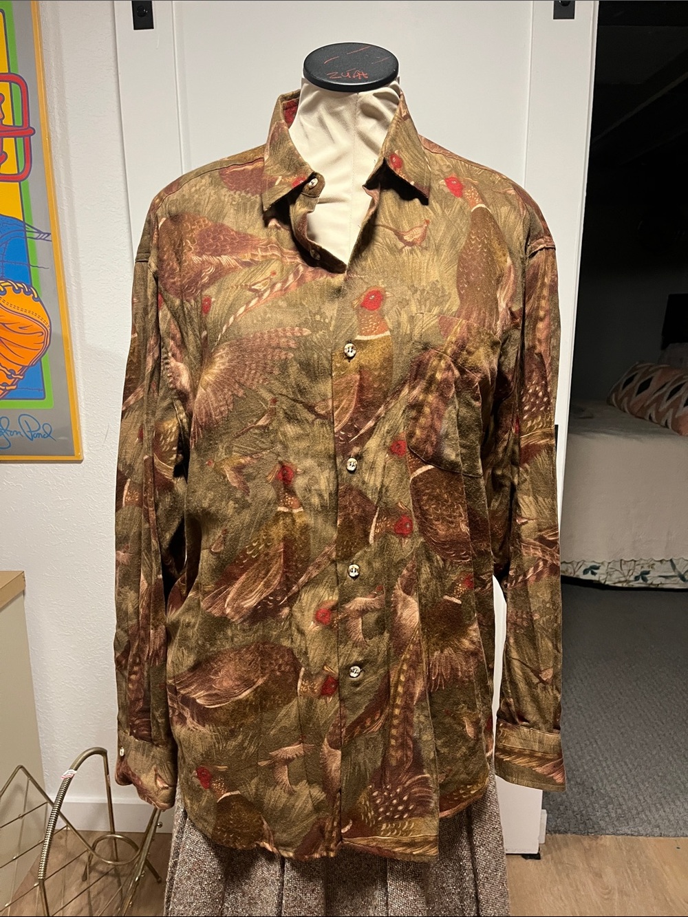 Vintage 90’s Men’s Pheasant Shirt!